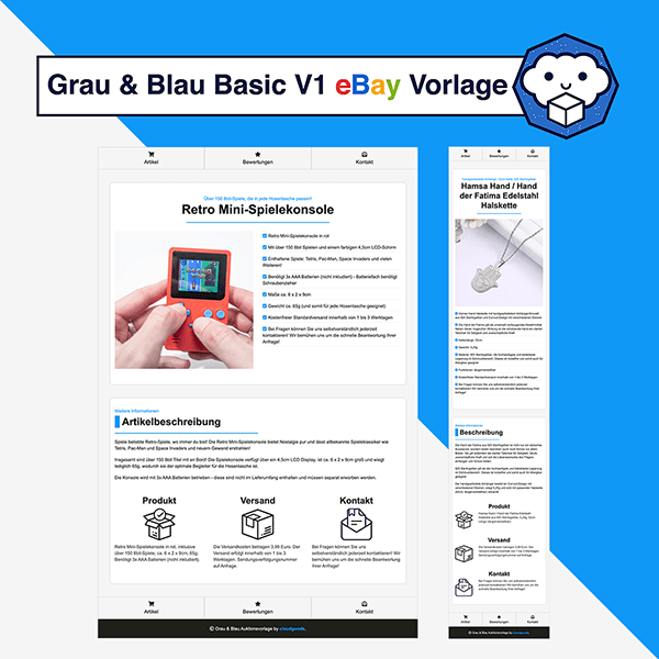 Ebay Template Paket Grau Blau Basic 3 Auktionsvorlagen Editor Ebay Template Paket Grau Blau Basic 3 Auktionsvorlagen Editor